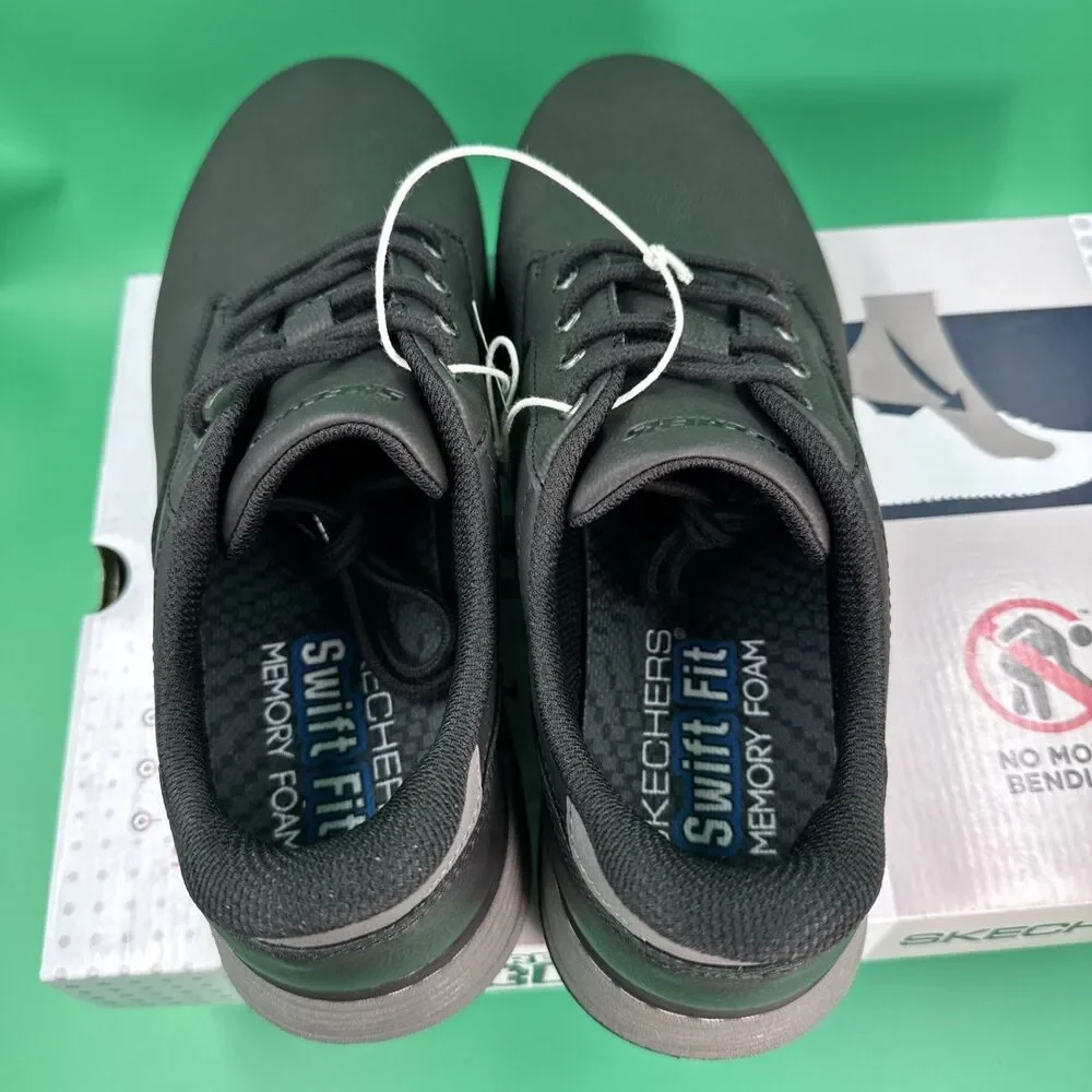Skechers Hands Free Swift Fit Men’s 10.5 Black Waterproof Casual Lace Sneakers